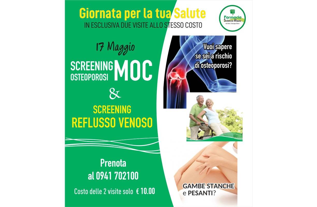 Venerdì 17 Maggio - MOC e Screening Insufficienza Venosa